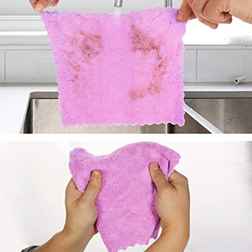 12 Pack Microfiber Dish Cloths for Kitchen Washing Dishes (12 Count)