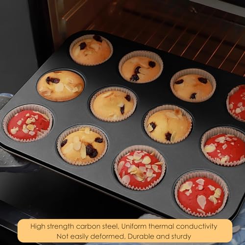 2 Packs Nonstick Round Muffin Baking Pan Tin (2 Count)