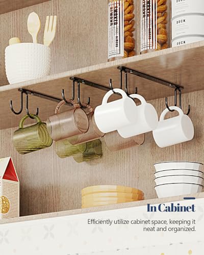 Mug Hooks Under Cabinet 3 Pack (3 Count)