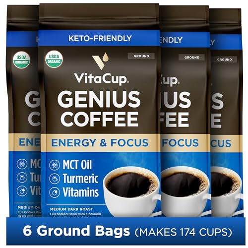Organic Genius Medium Dark Roast Ground Coffee (60 Ounce)