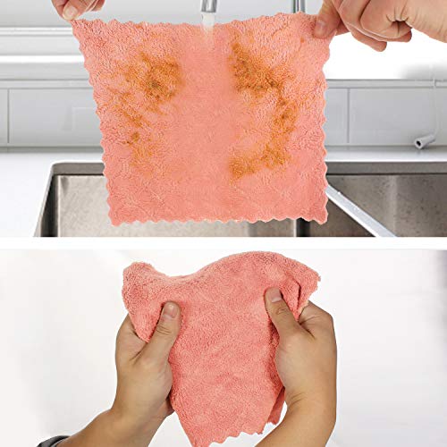 12 Pack Microfiber Dish Cloths for Kitchen Washing Dishes (12 Count)