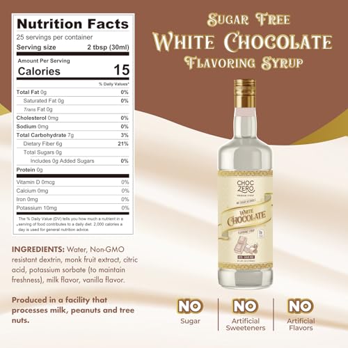 Sugar Free White Chocolate Coffee Syrup (25.4 Fl Oz)