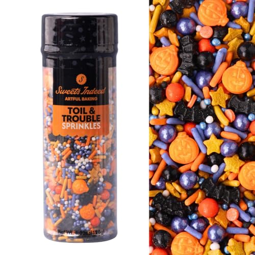 Halloween Sprinkles with Bats & Pumpkins (4 Ounce)