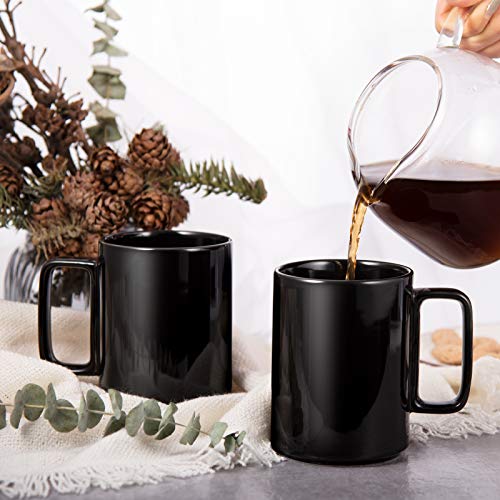 Large 15 Ounces Porcelain Coffee Mug Tea Mugs Set of 6 (6 Count)