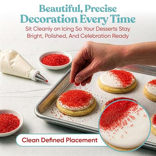 Red Sanding Sugar for Baking & Cookie Decorating (5 Ounce)