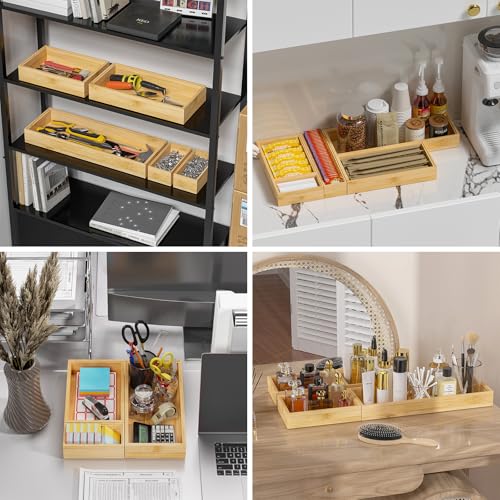 Bamboo Drawer Organizer (2 Count)