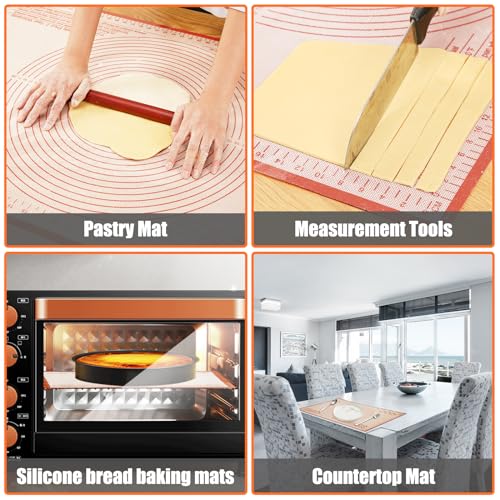 Silicone Pastry Mat 36x24 Inch Nonstick Baking Mat