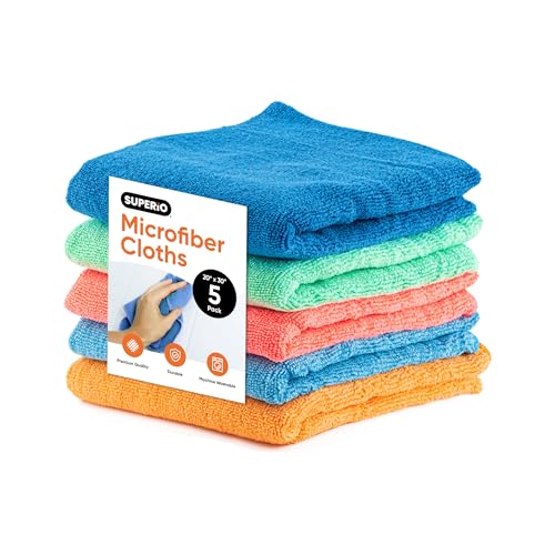 Microfiber Squeegee Mopping Towel Extra Large Miracle Cloth Streak Free Floor Cloth 20x30 House (10 Count)