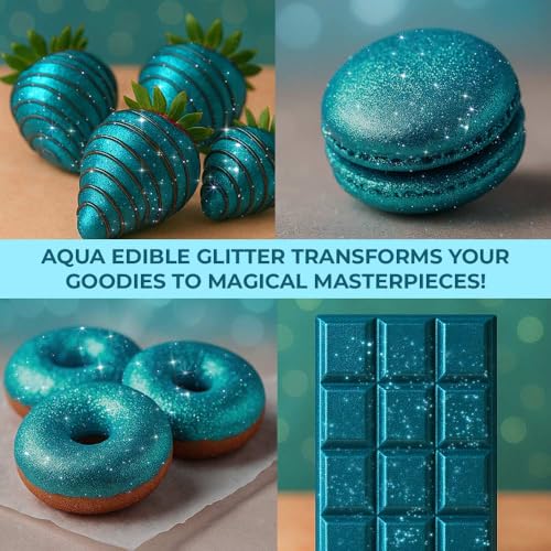 Bulk 20g Light Blue Edible Glitter for Drinks
