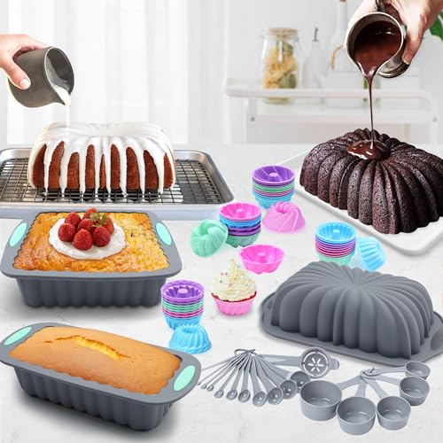 72 Pieces Silicone Bakeware Set (72 Count)
