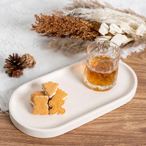 Creamy White Marble Tray for Bathroom