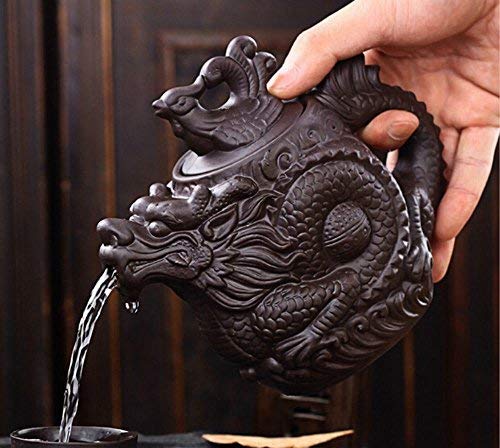 Authentic Yixing Teapot Dragon and Phoenix Tea Pot Big Capacity Purple Clay Tea Set Kettle Kung Fu Teapot