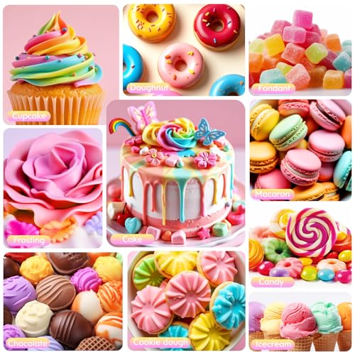 Oil Based Food Coloring for Chocolate Rainbow Oil Edible Food Dye Set for Halloween Baking Royal Icing Cookie Supplies Gluten Free 7x6ml Food Grade Food Color Kit