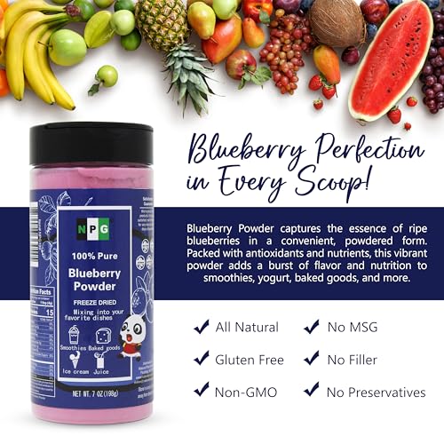 NPG Freeze Dried Blueberry Powder 7 Oz (7 Ounce)