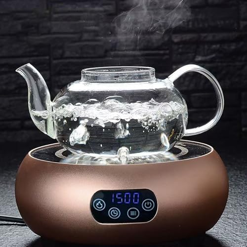 Glass Teapot with Infuser Clear Glass Tea Kettle 1000 ml Tea Pot for Stove Top