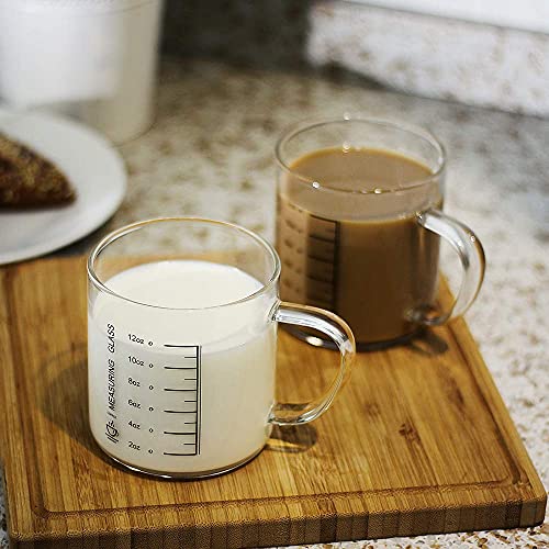Glass Coffee Tea Cups Set of 2 (2 Count)