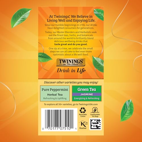 Lemon & Ginger Herbal Tea Individually Wrapped Bags (120 Count)