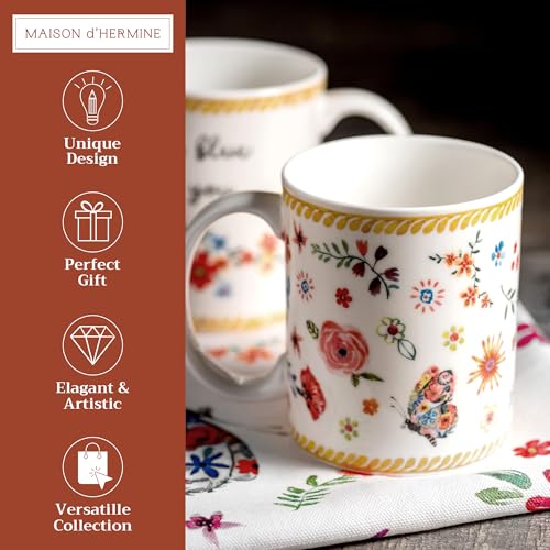 Coffee Mug with Handles Tea Cups (2 Count)