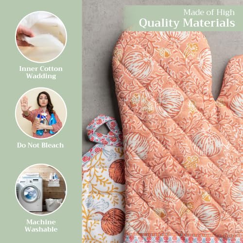 100% Cotton Oven Mitt & Pot Holder Set (2 Count)