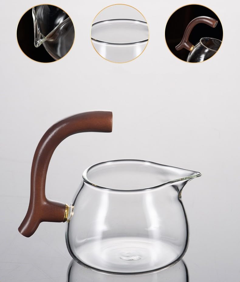 Glass Teapot Set with Infuser Semi Automatic Tea Set Lazy Kungfu Attraction Drip Rotating Magic Teapot Set