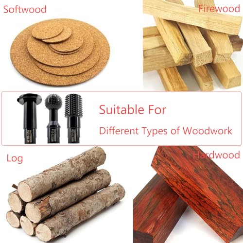 3pcs DIY Wood Carving and Deburring Tools Sphere Rotary Burrs with 5 (3 Count)