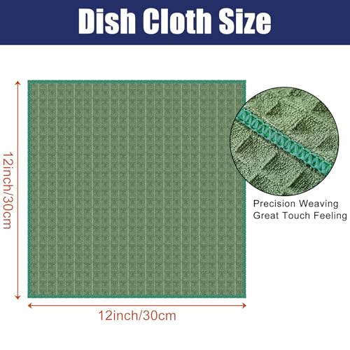 Microfiber Waffle Weave Kitchen Dish Cloths (12 Count)