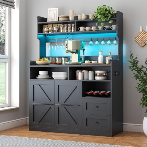 Hutch Storage Buffet Cabinet with Drawers