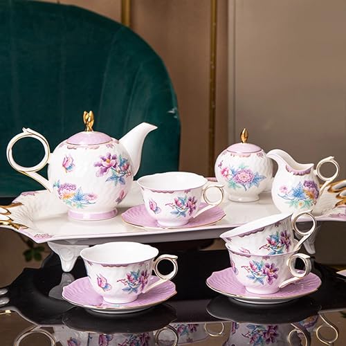 Floral Bone China Tea Set