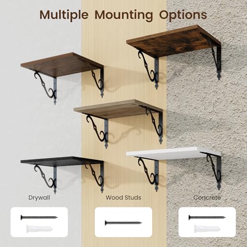 12 Inch Deep Floating Shelves for Wall (2 Count)