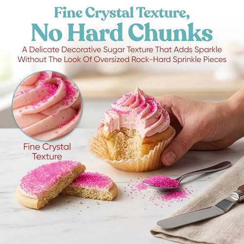 Pink Sanding Sugar for Baking & Cookie Decorating (5 Ounce)