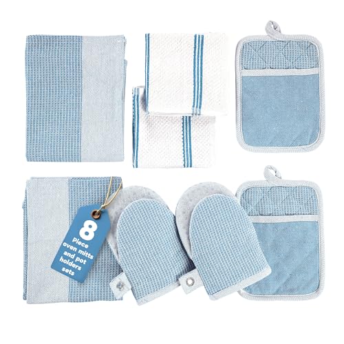 Silicone Oven Mitts Set (8 Count)