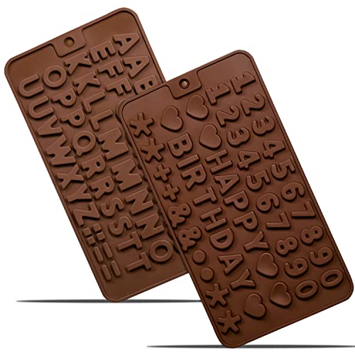 Silicone Letter and Number Chocolate Molds (2 Count)