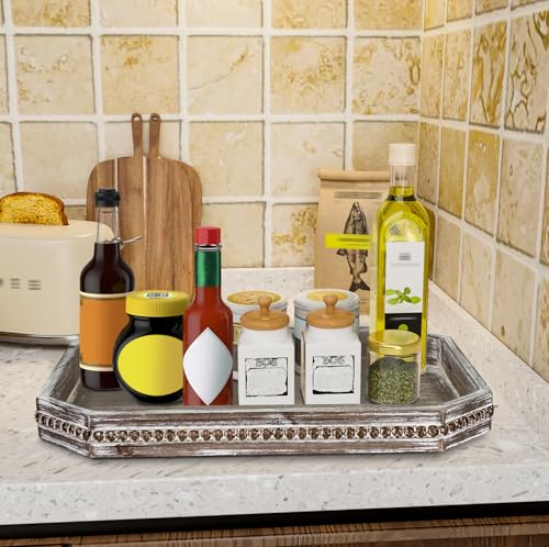 Octagonal Wood Serving Tray