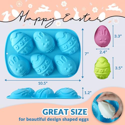 Egg Shape Silicone Molds 3.5 Inch (2 Count)