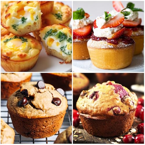 Silicone Jumbo Muffin Pan 3 Pack 6 Cup 3.5 Inch Large Muffin Tin Non Stick BPA Free for Baking Giant Muffins Cupcakes Frittatas (3 Count)