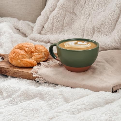 Ceramic Latte Art Mug With Saucer