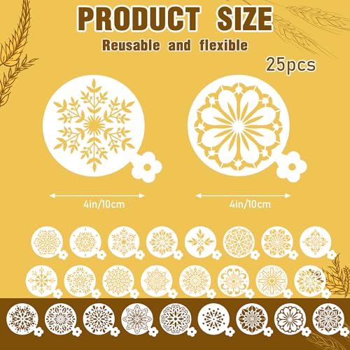 Coffee Latte Art Stencils (25 Count)