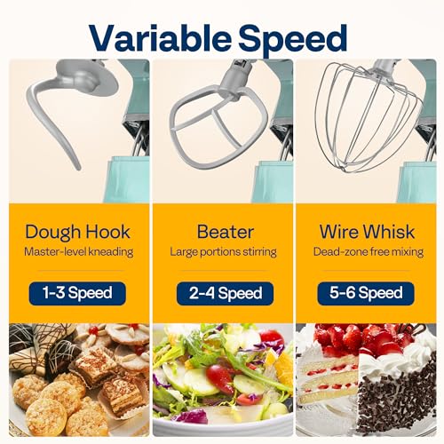 9-in-1 Stand Mixer with Fermentation & Timer, 7.5-Quart, Blue