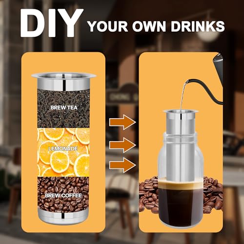 Cold Brew Coffee Filter for 1 Quart Wide Mouth Mason Jar