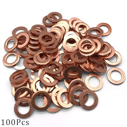 M6 Flat Washer Copper Sealing Ring (100 Count)