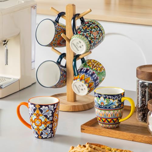 SIMI 12 oz Coffee Mugs Set of 6 (6 Count)