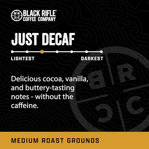 Black Rifle Coffee Medium Roast Ground Coffee Just Decaf 12 oz (12 Ounce)