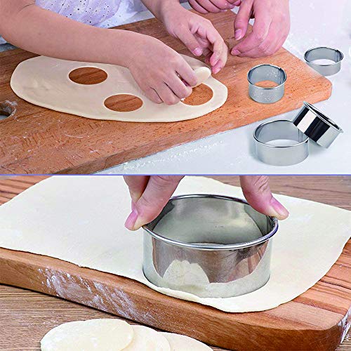 12 Pcs Round Cookie Biscuit Cutter Set (12 Count)