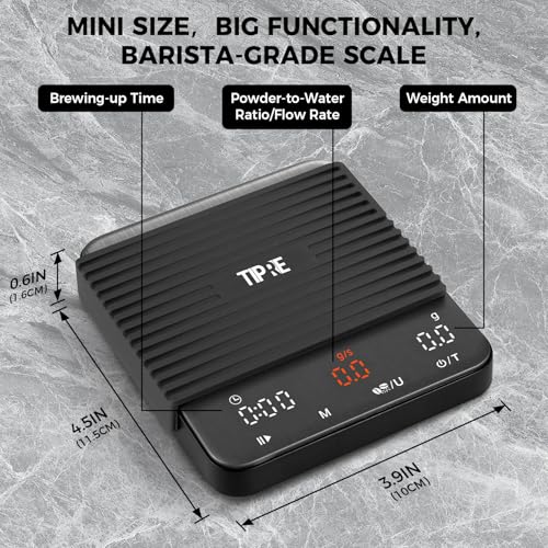 Mini Espresso Coffee Scale with Timer & Flow Rate