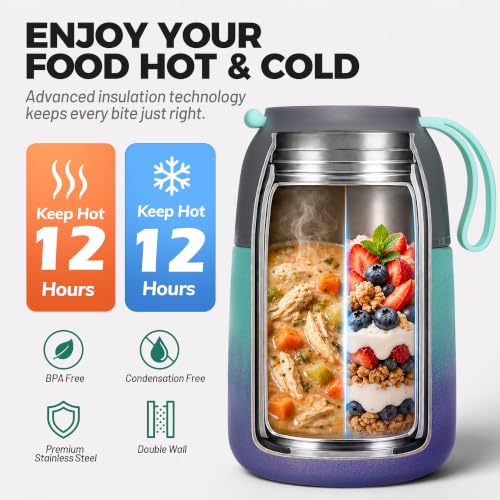 Insulated Thermo Soup Jar for Kids & Adults (2 Count)