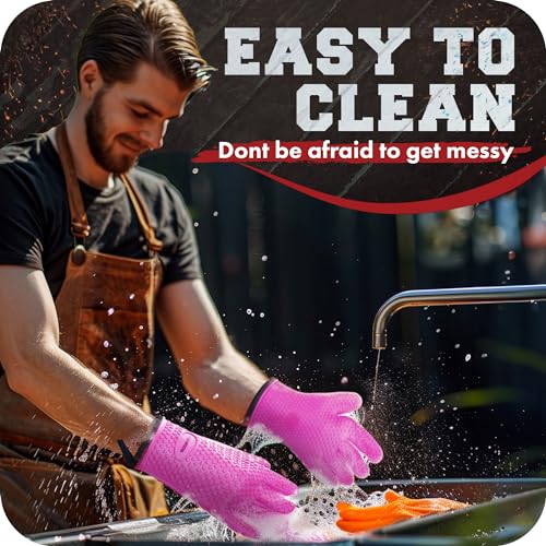 S Silicone Smoker BBQ Gloves (2 Count)