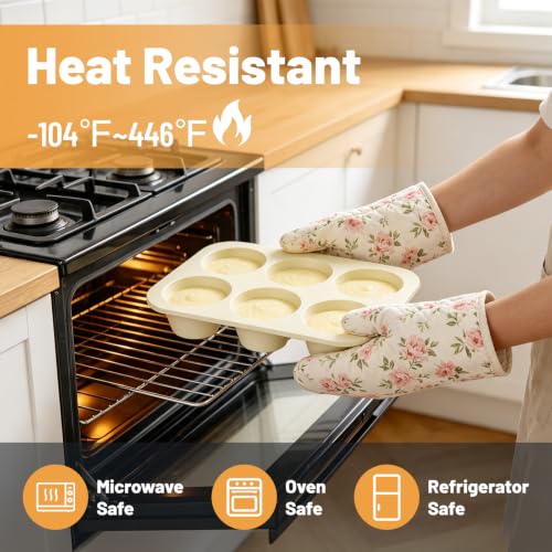 Jumbo Silicone Muffin Pans with Metal Frame (3 Count)
