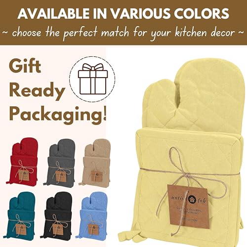 4 Piece Set 2 Oven Mitts & 2 Potholders (4 Count)