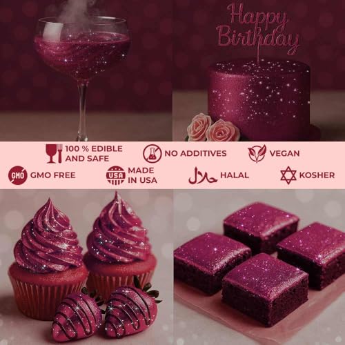 Valentine Edible Red Glitter for Drinks