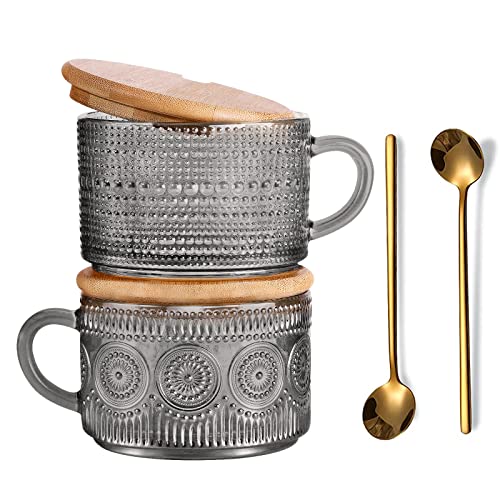 Vintage Glass Coffee Mugs